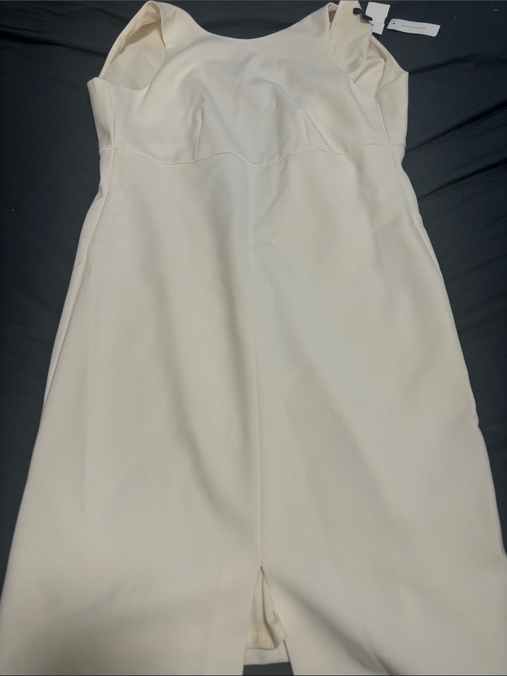 Ann Taylor Strapless Cream Cocktail Dress